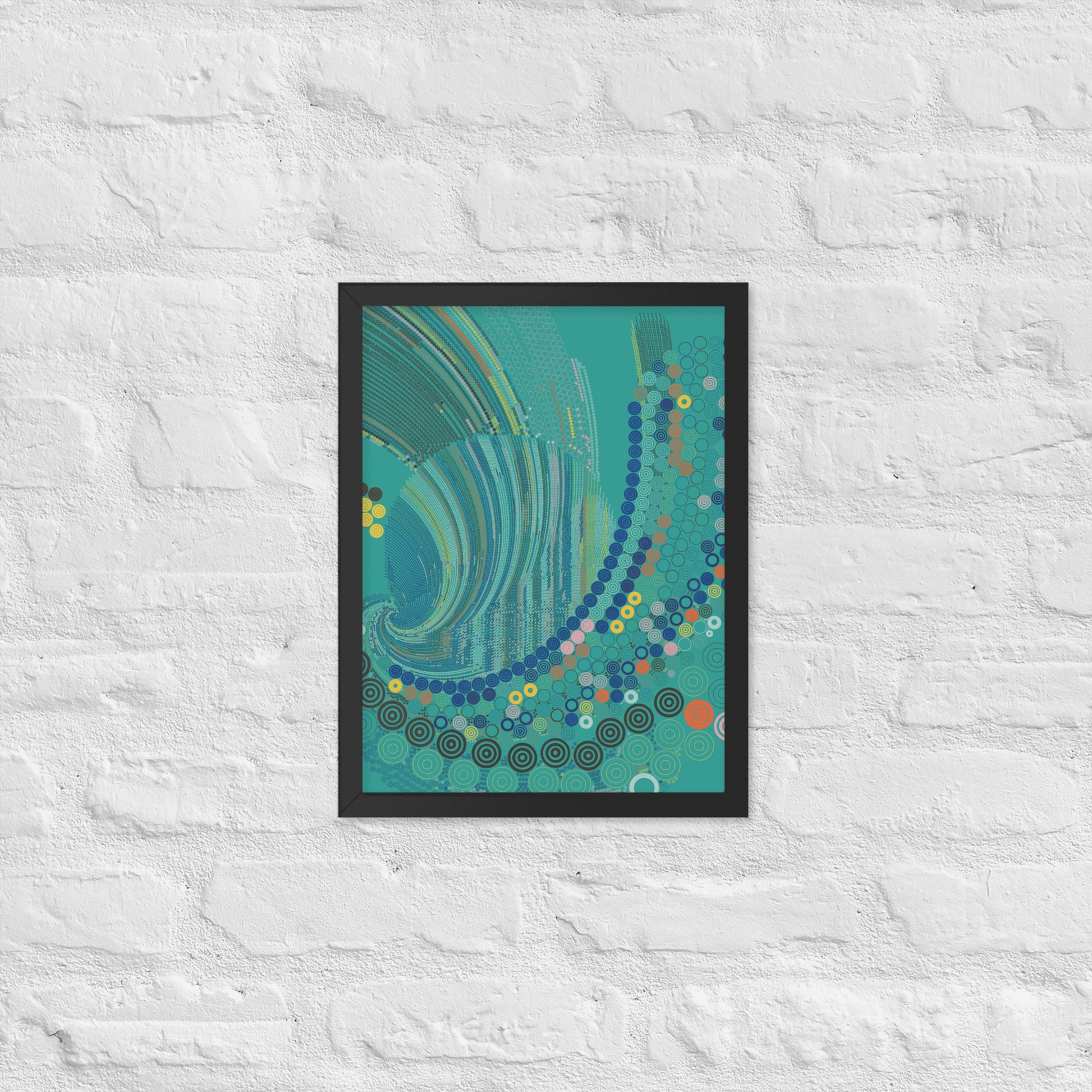 T33l Waves - Framed poster - mudfm