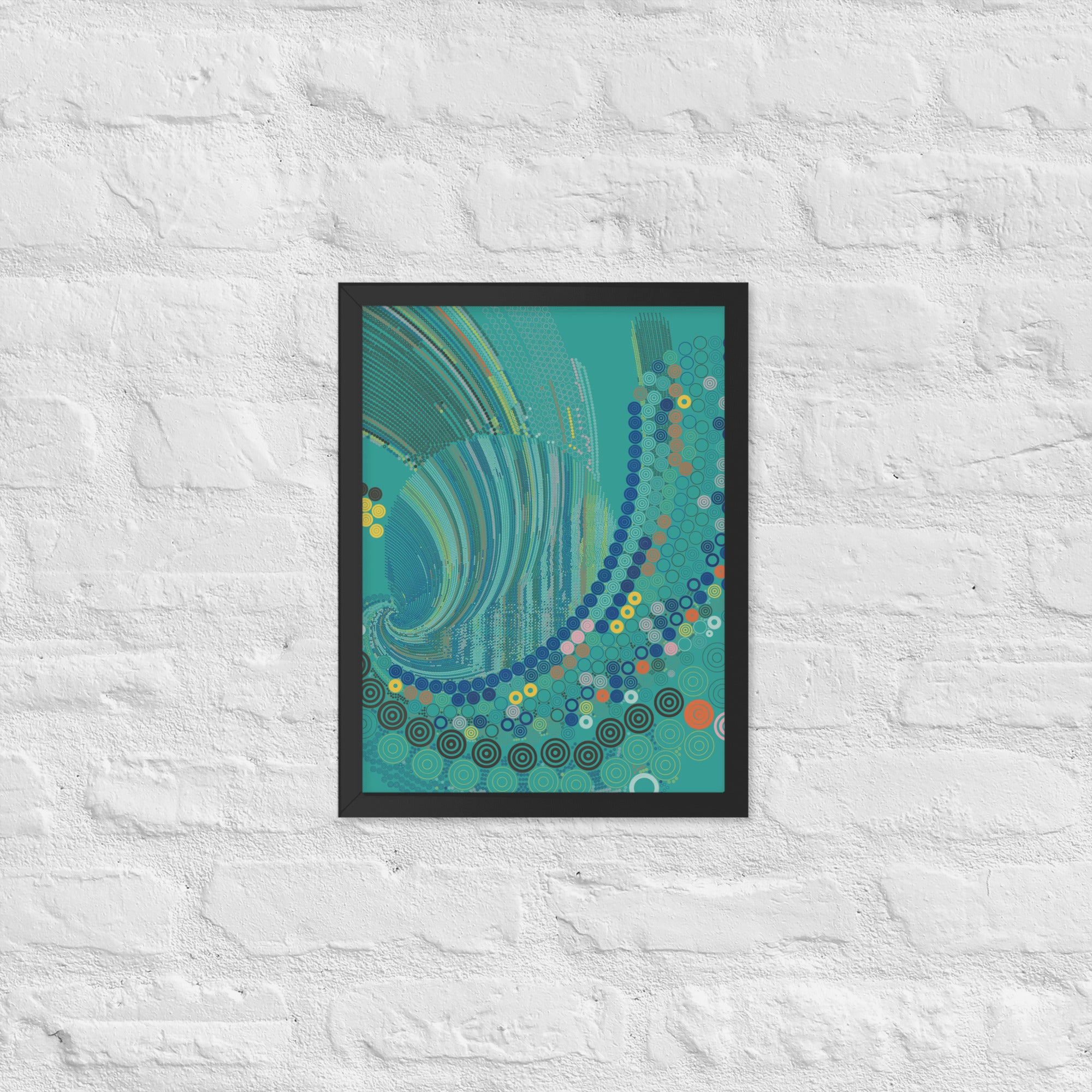 T33l Waves - Framed poster - mudfm