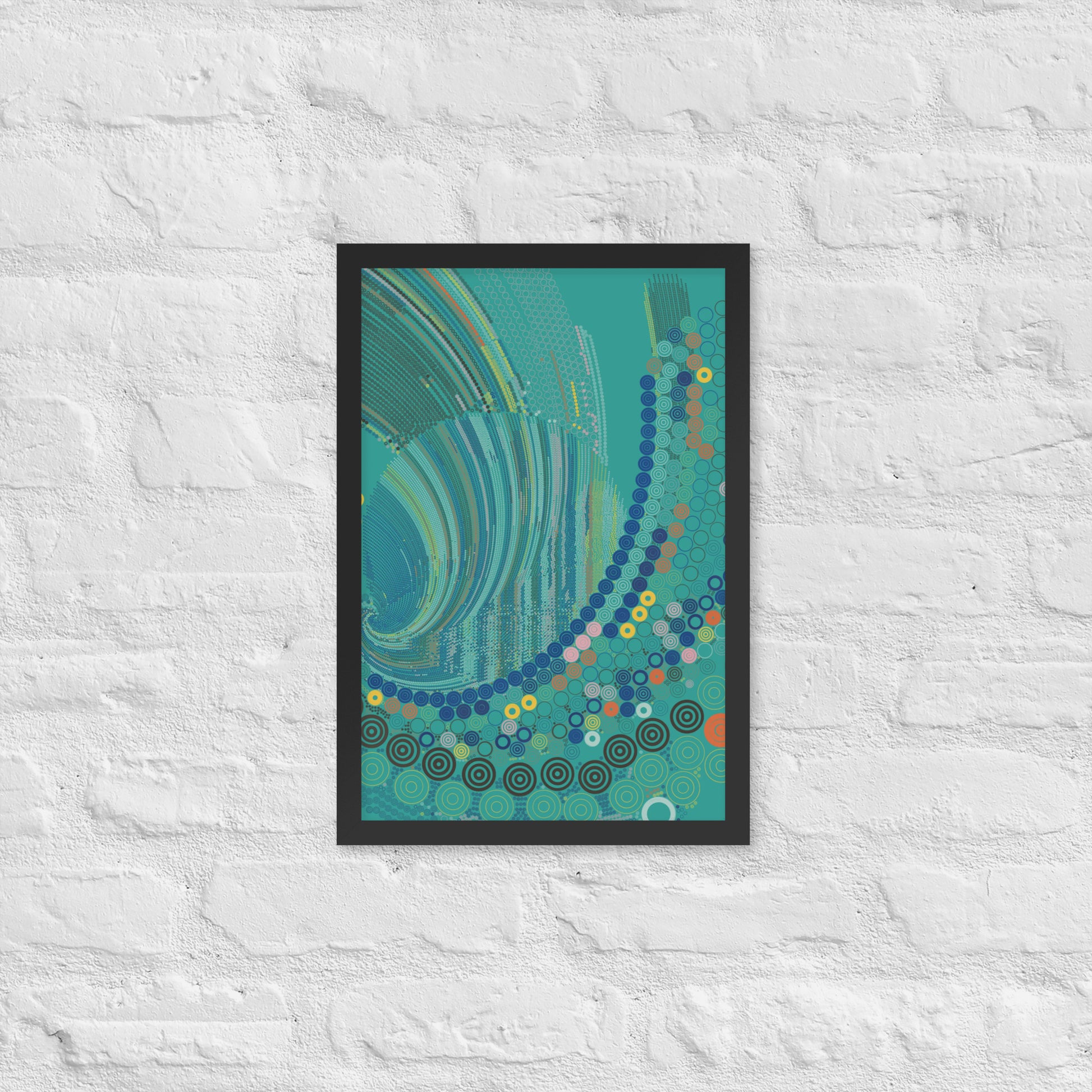 T33l Waves - Framed poster - mudfm