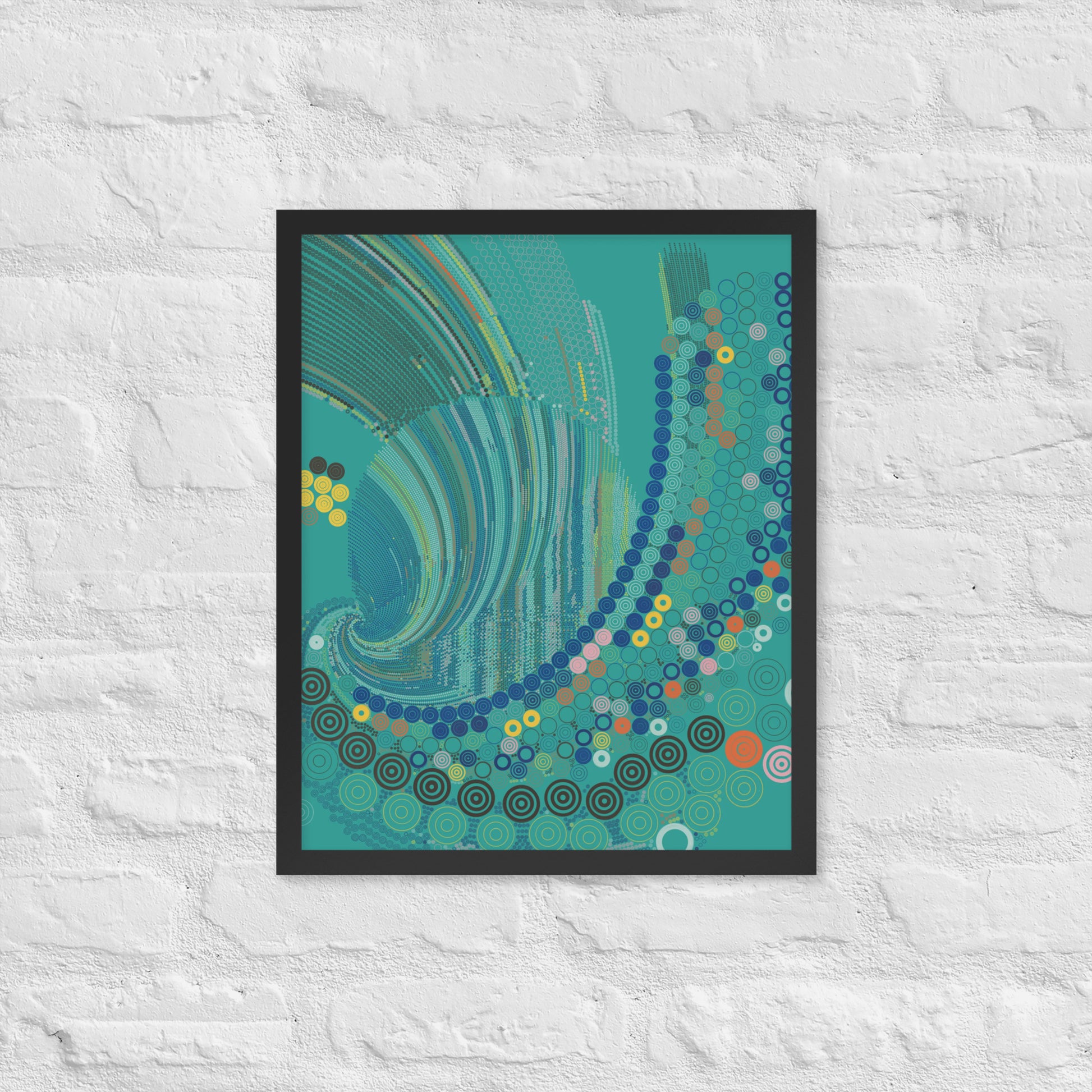 T33l Waves - Framed poster - mudfm