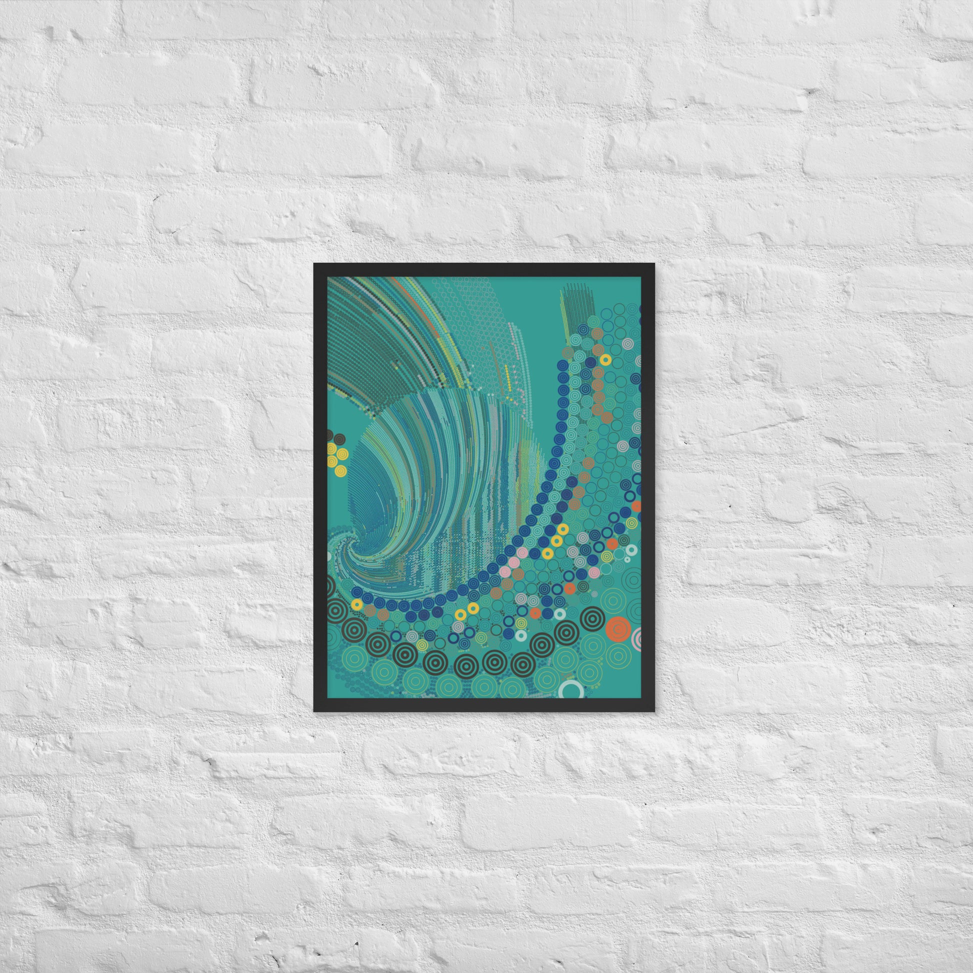 T33l Waves - Framed poster - mudfm