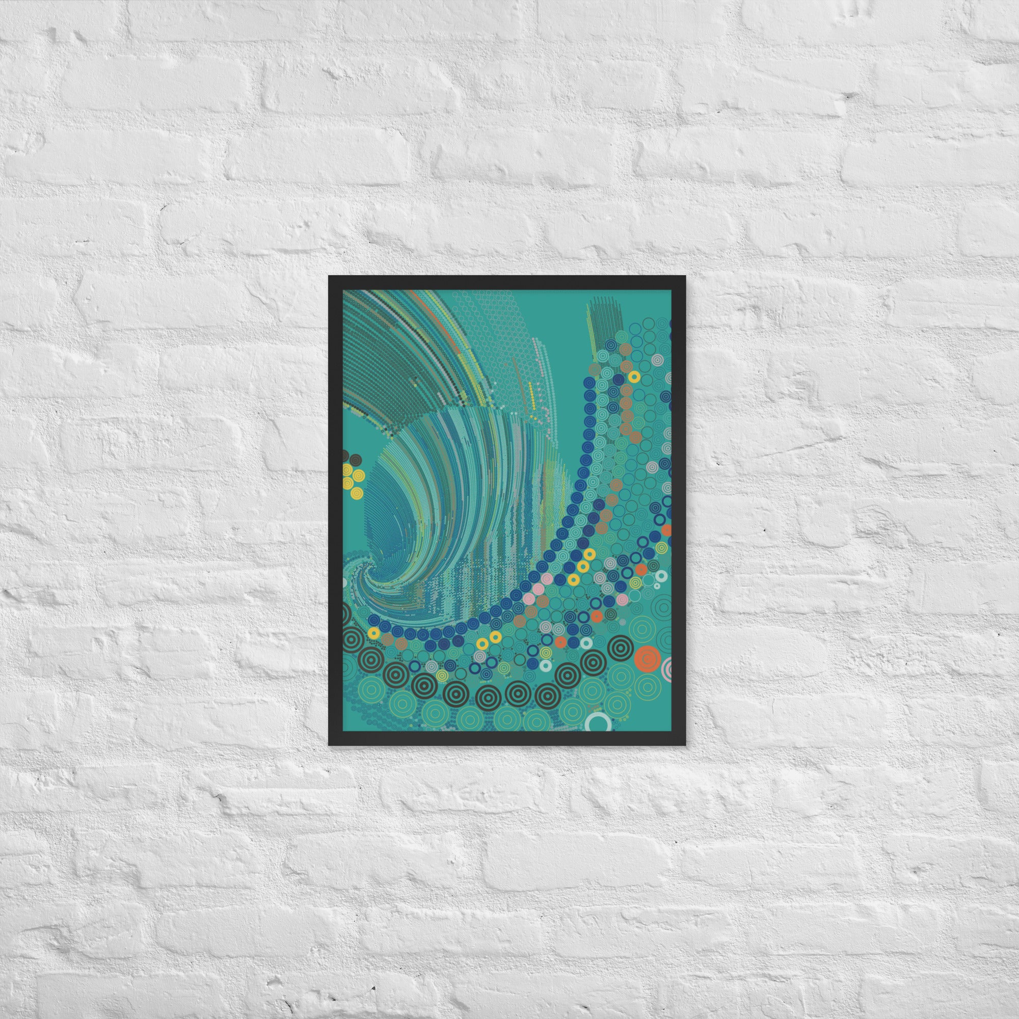 T33l Waves - Framed poster - mudfm