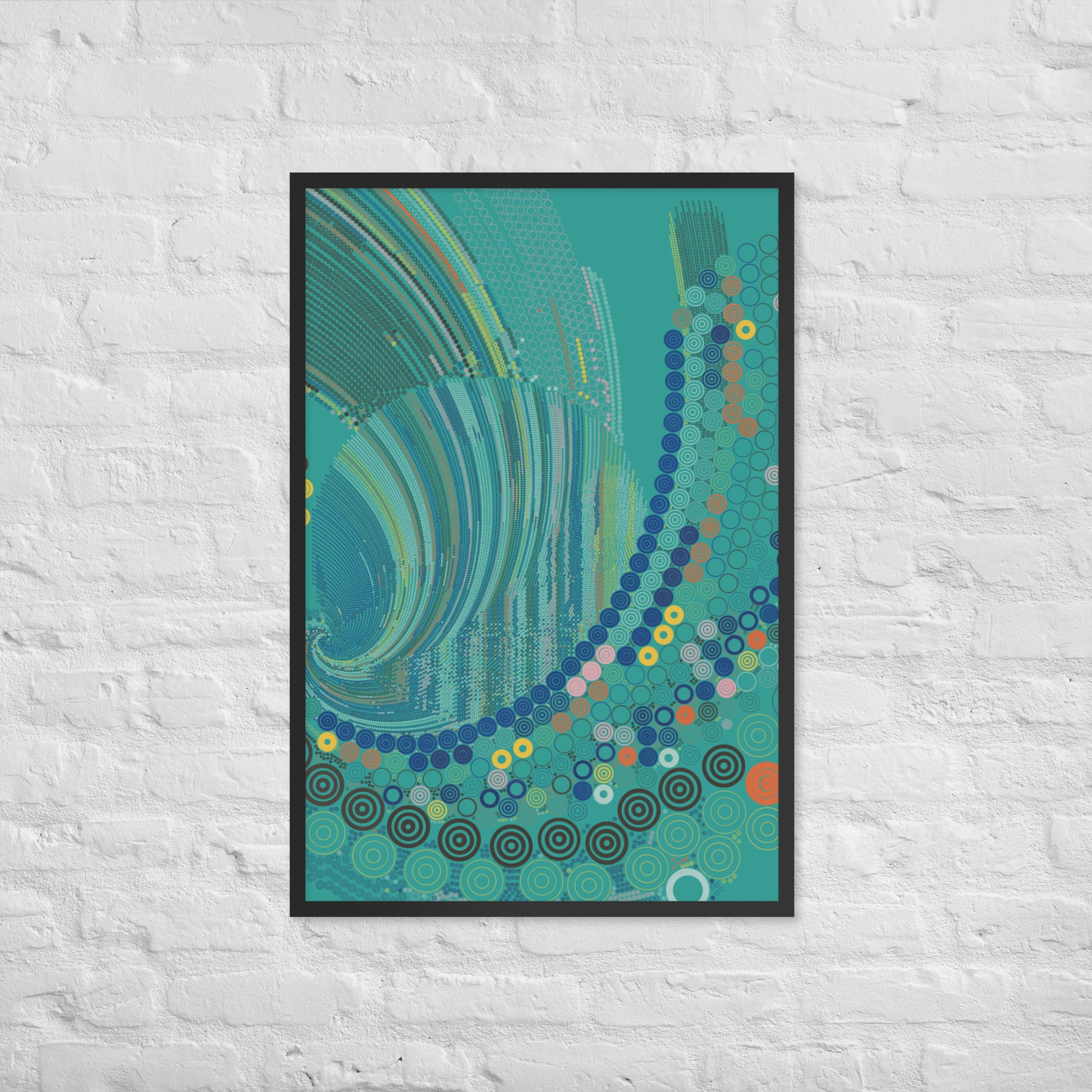 T33l Waves - Framed poster - mudfm