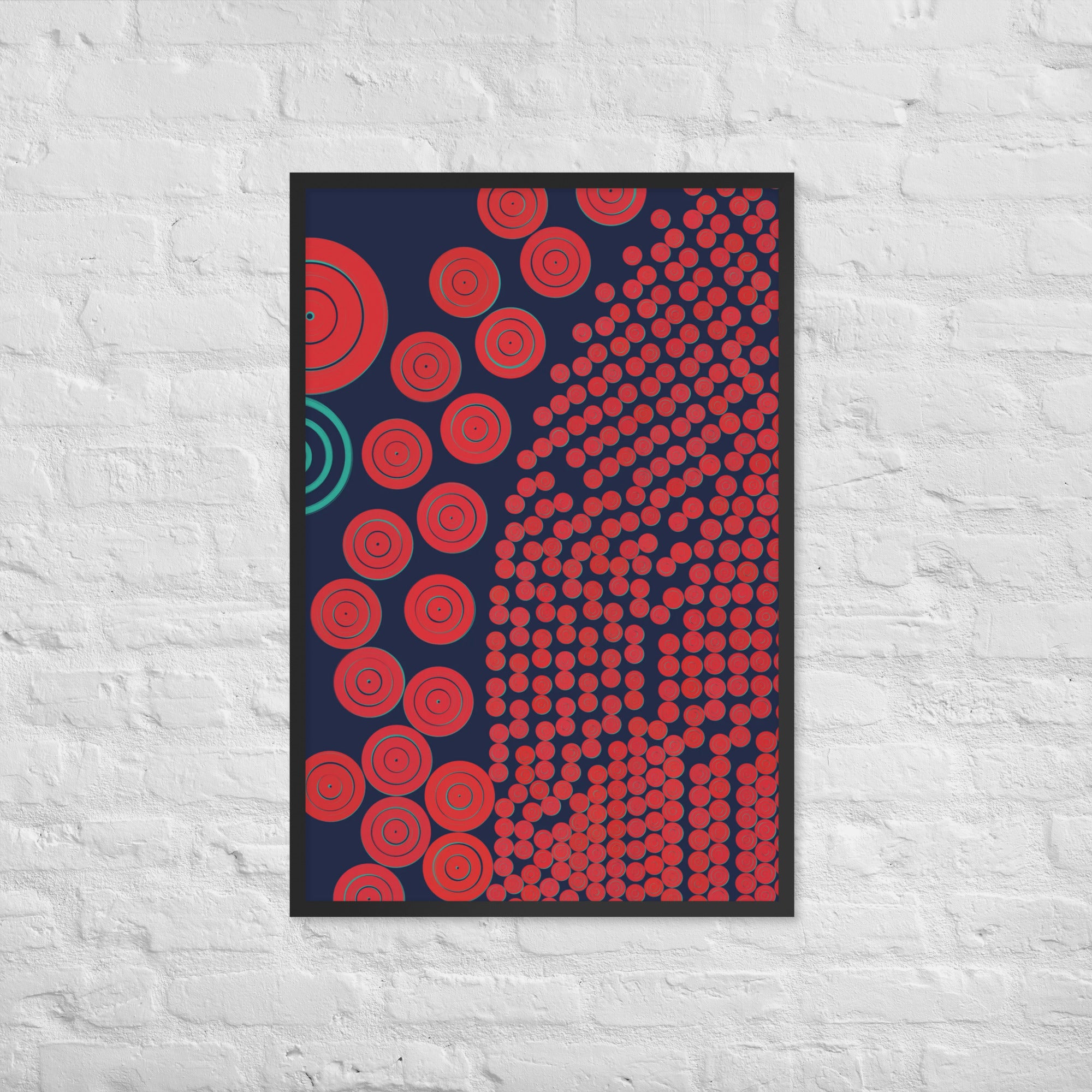 Donuts - Framed poster - mudfm
