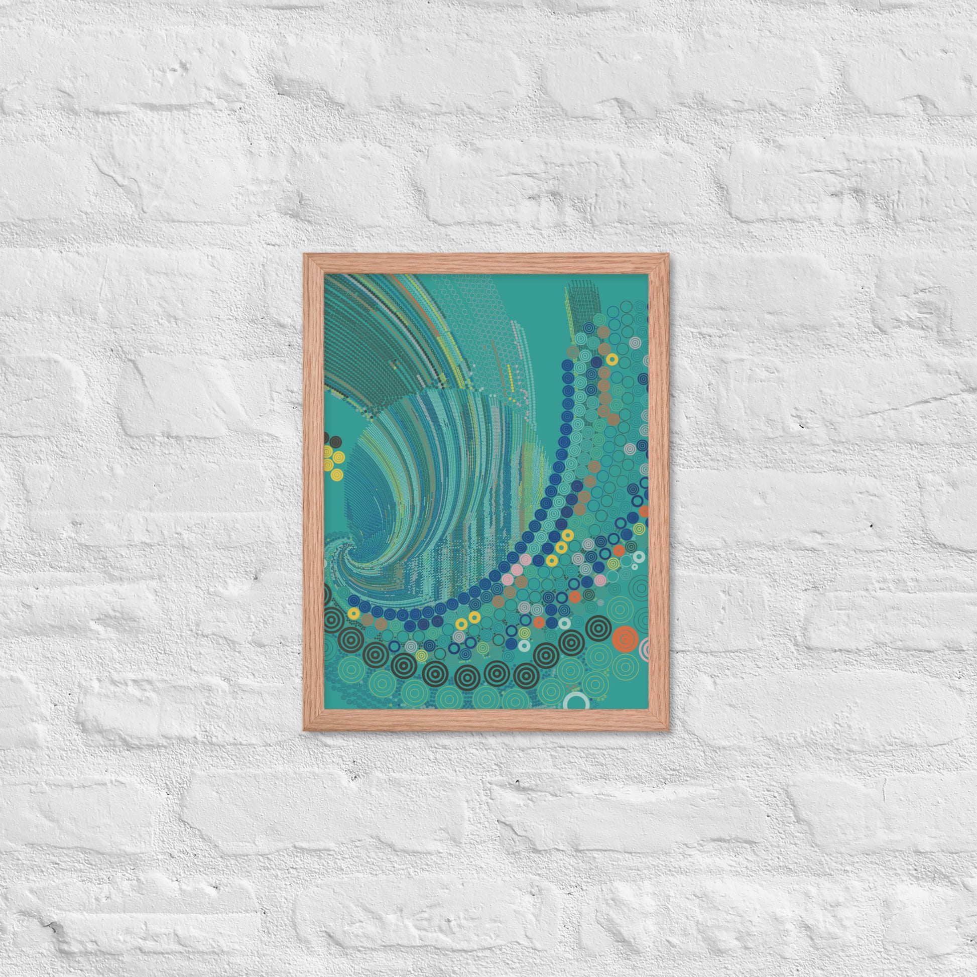 T33l Waves - Framed poster - mudfm