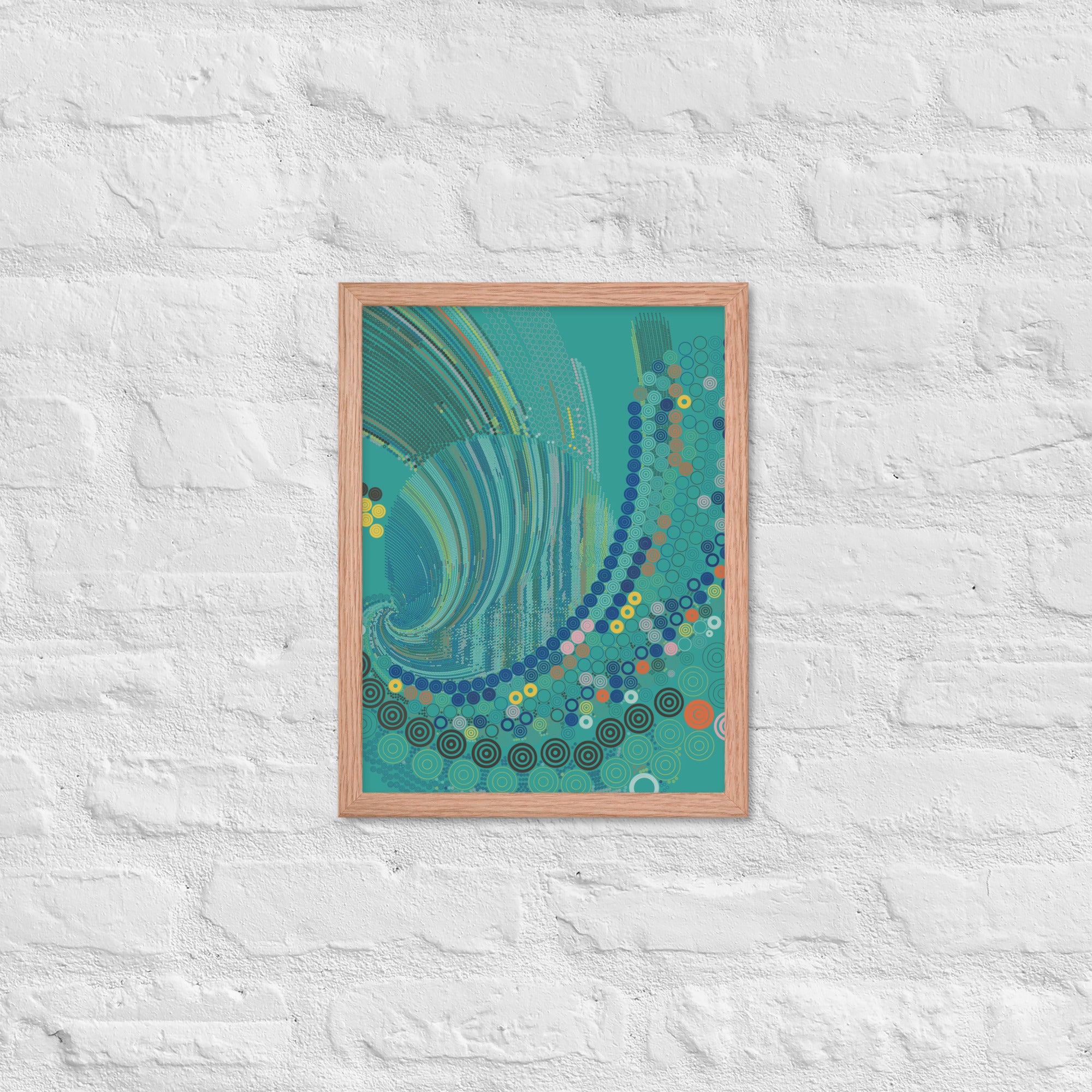 T33l Waves - Framed poster - mudfm