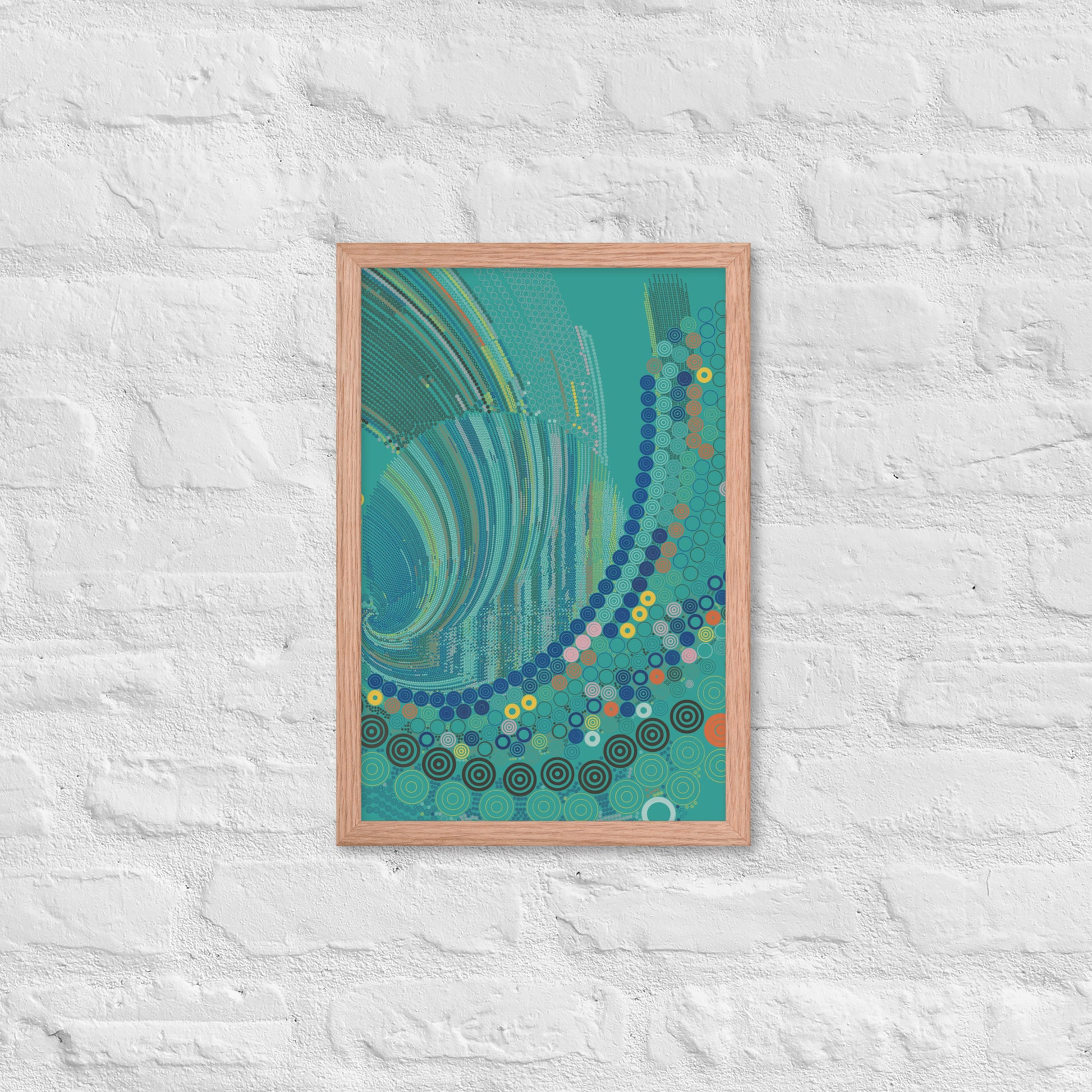 T33l Waves - Framed poster - mudfm
