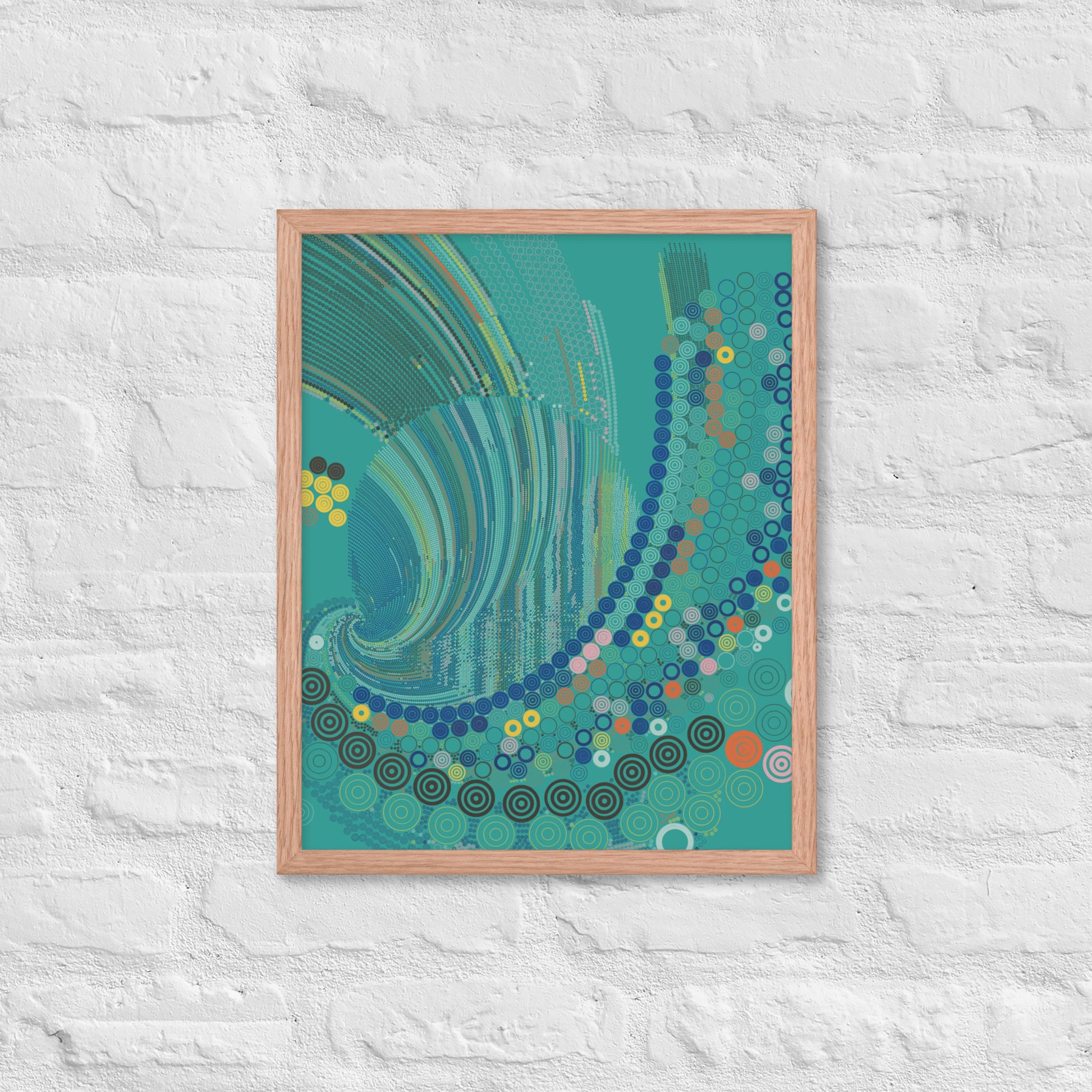 T33l Waves - Framed poster - mudfm