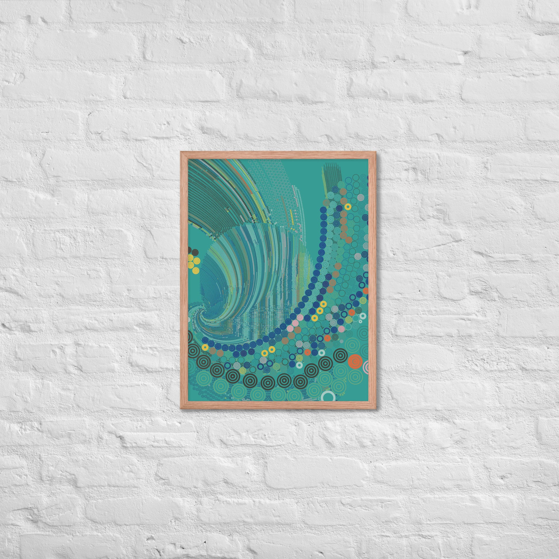 T33l Waves - Framed poster - mudfm