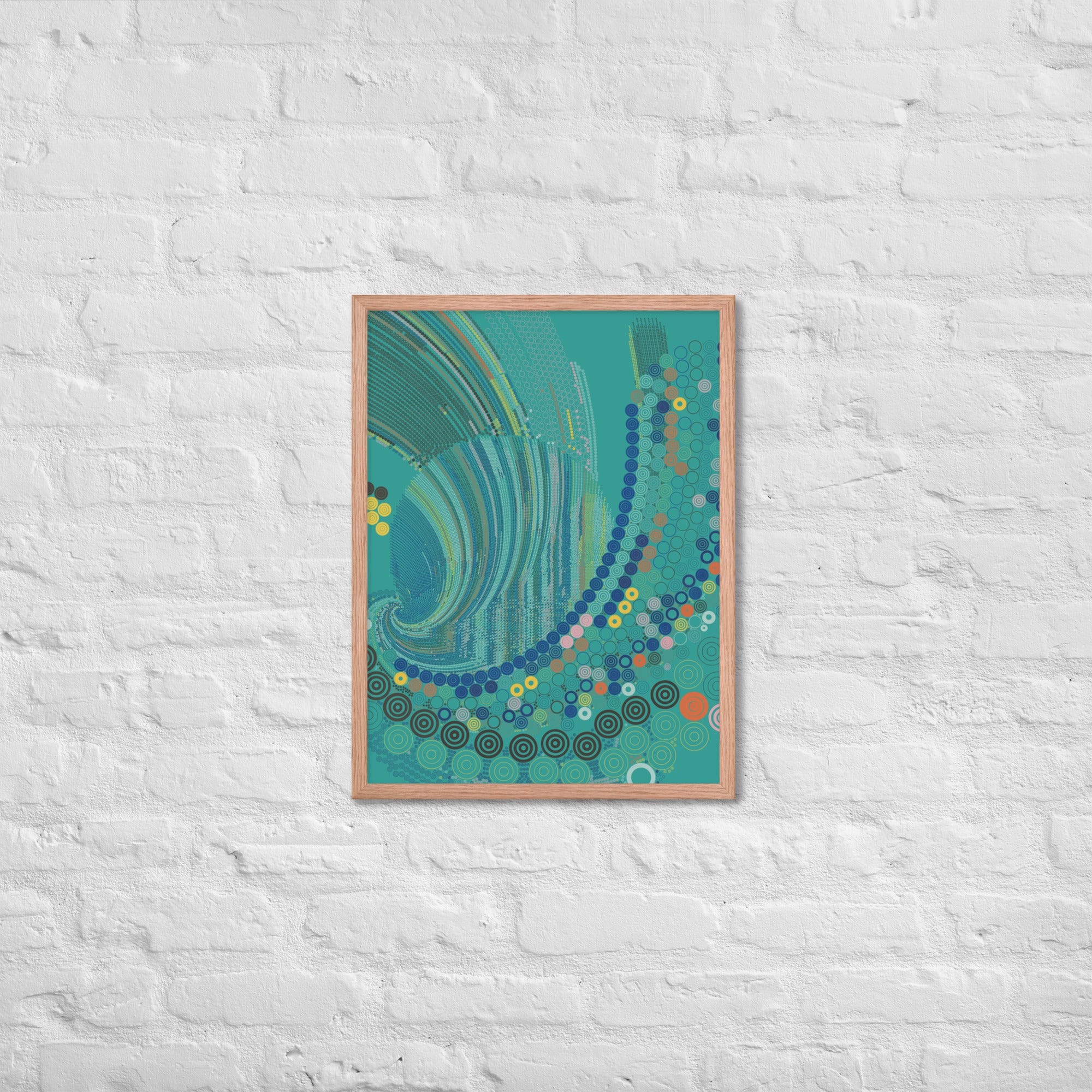 T33l Waves - Framed poster - mudfm