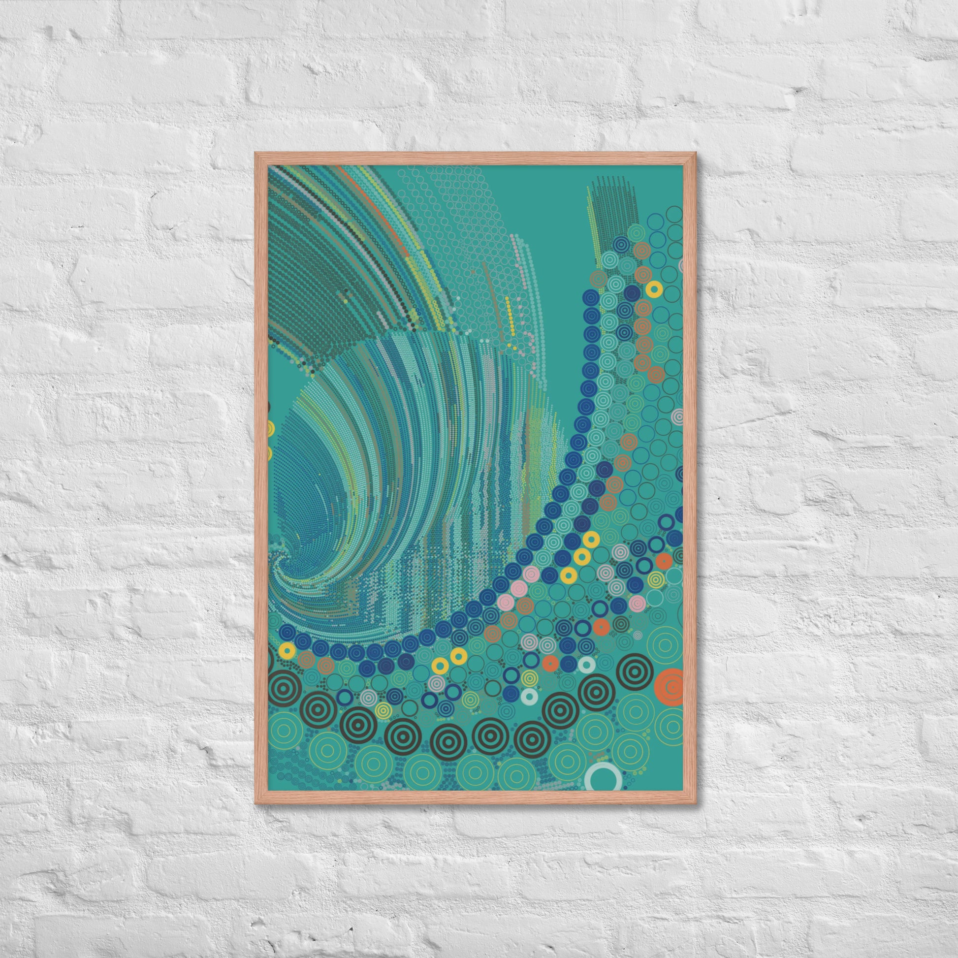 T33l Waves - Framed poster - mudfm