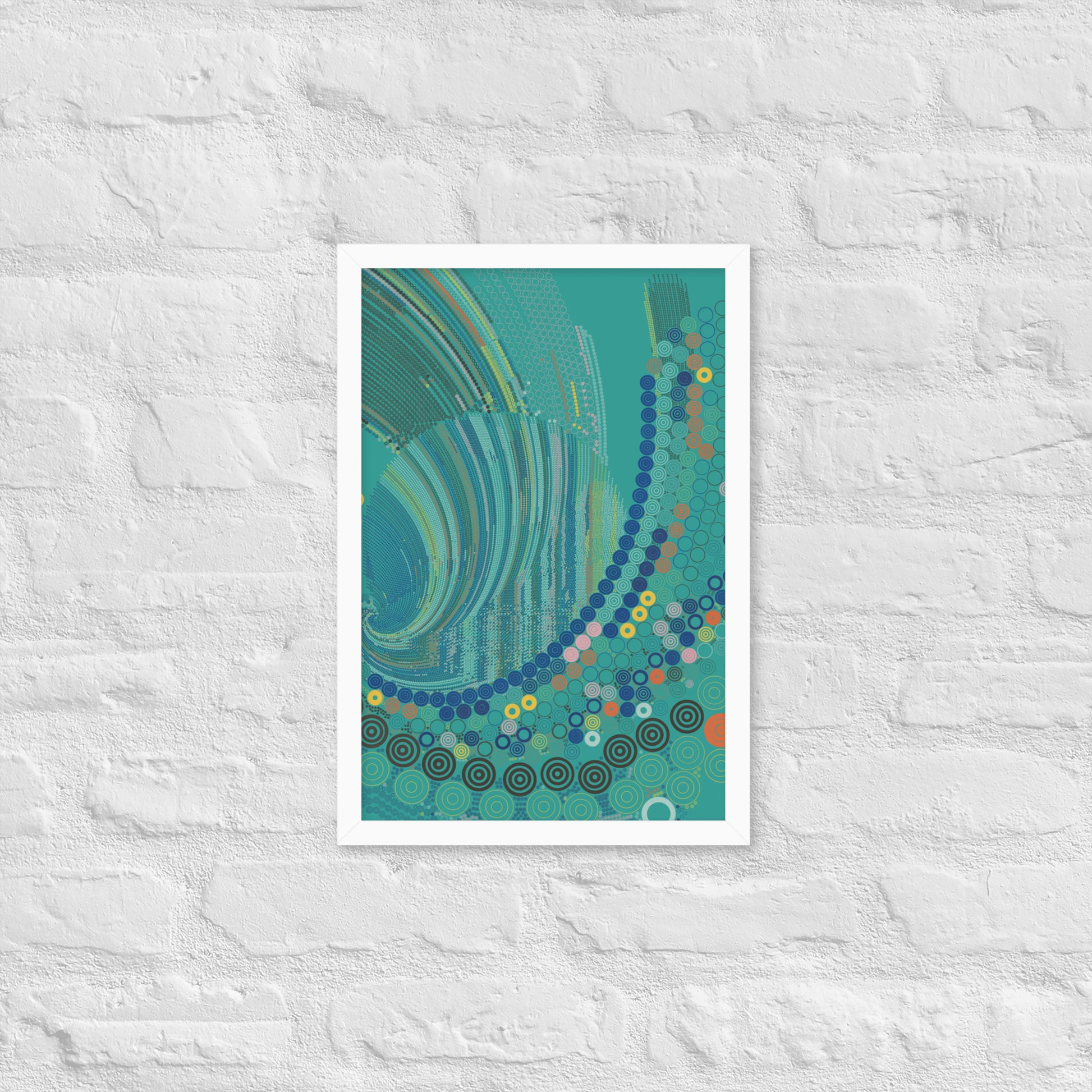 T33l Waves - Framed poster - mudfm