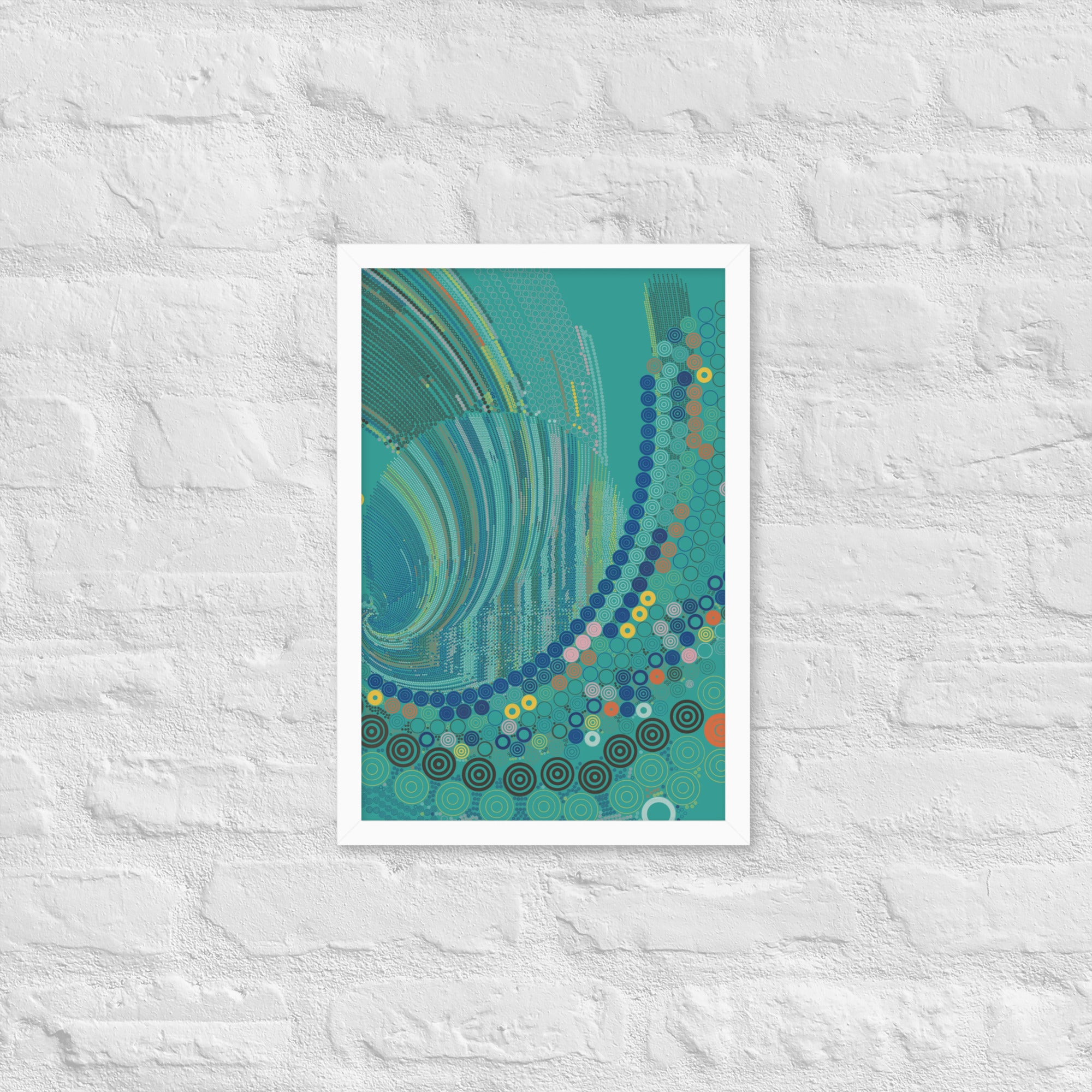 T33l Waves - Framed poster - mudfm