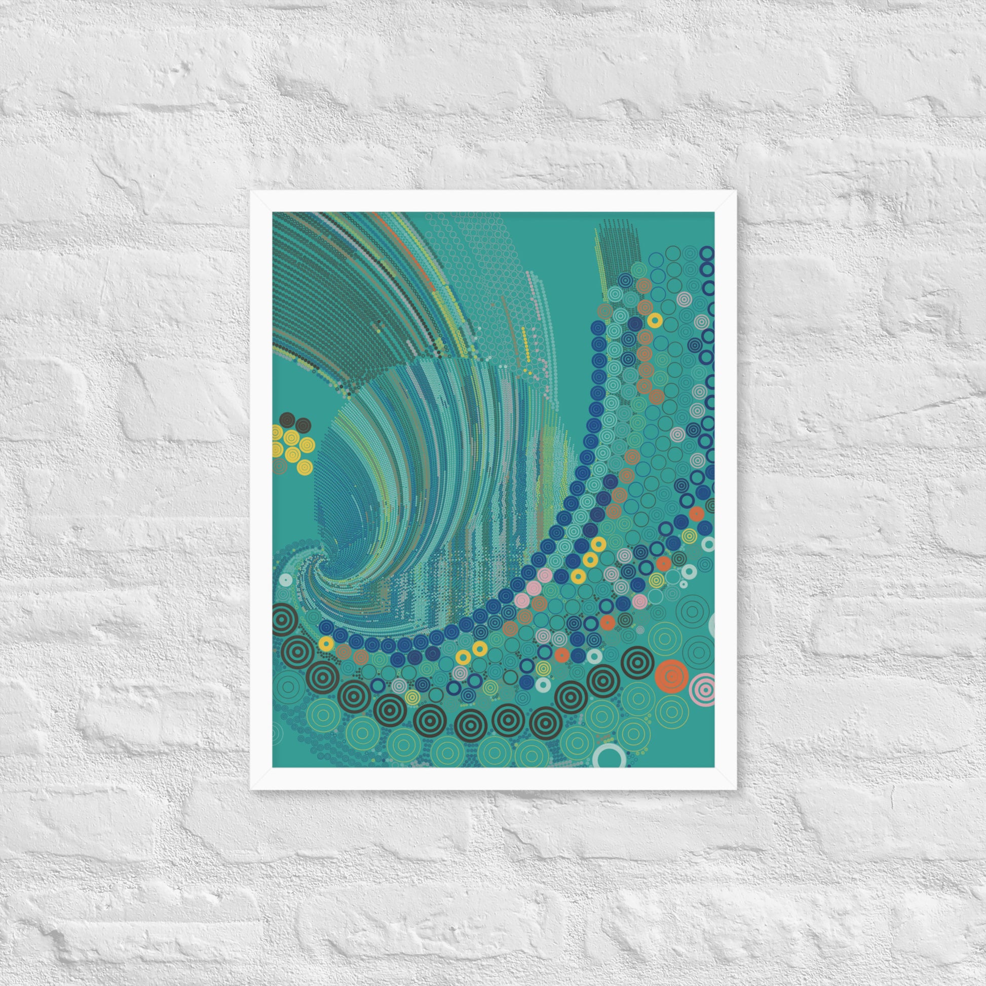 T33l Waves - Framed poster - mudfm