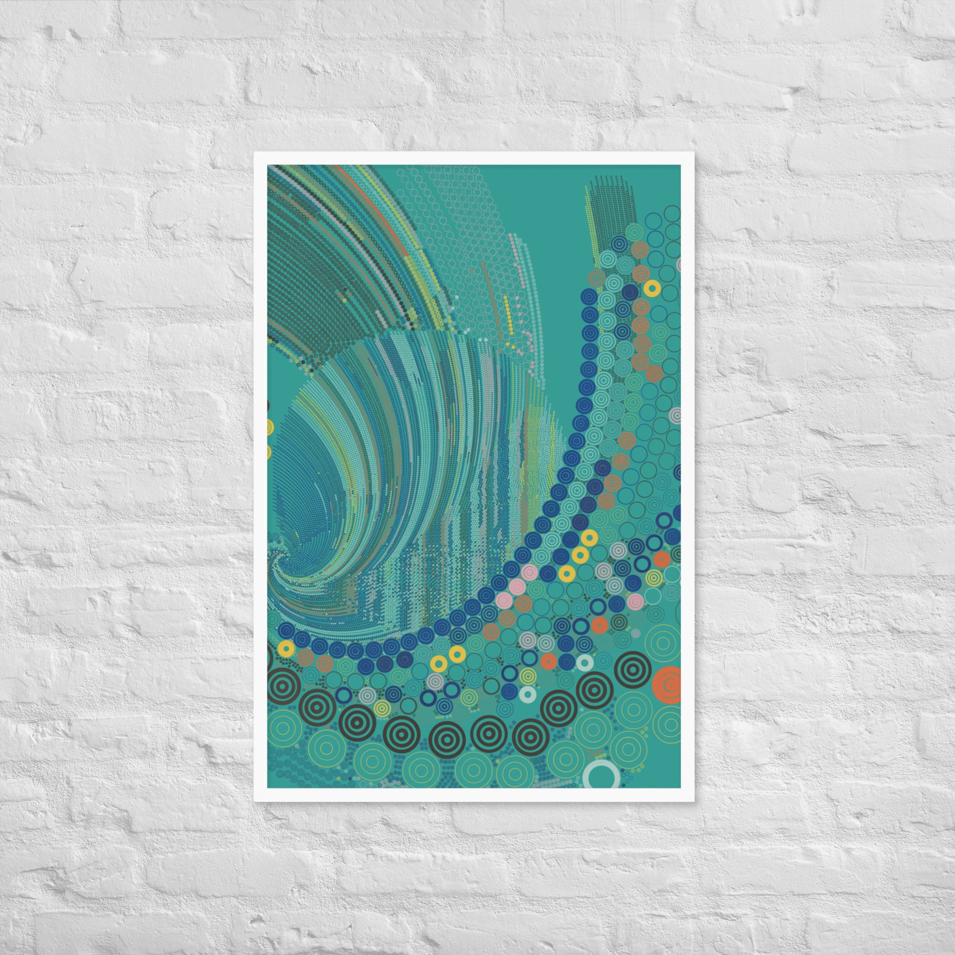 T33l Waves - Framed poster - mudfm