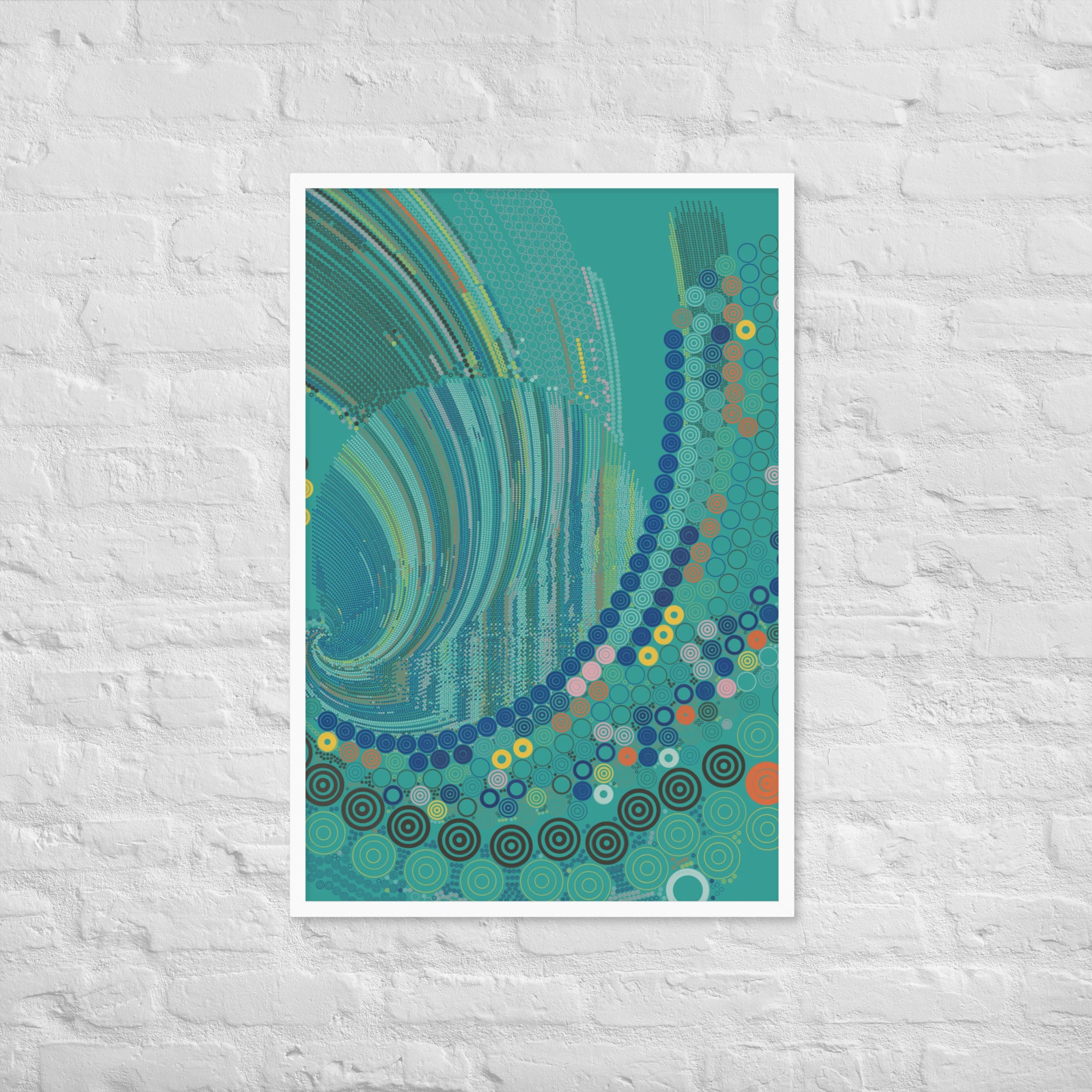 T33l Waves - Framed poster - mudfm