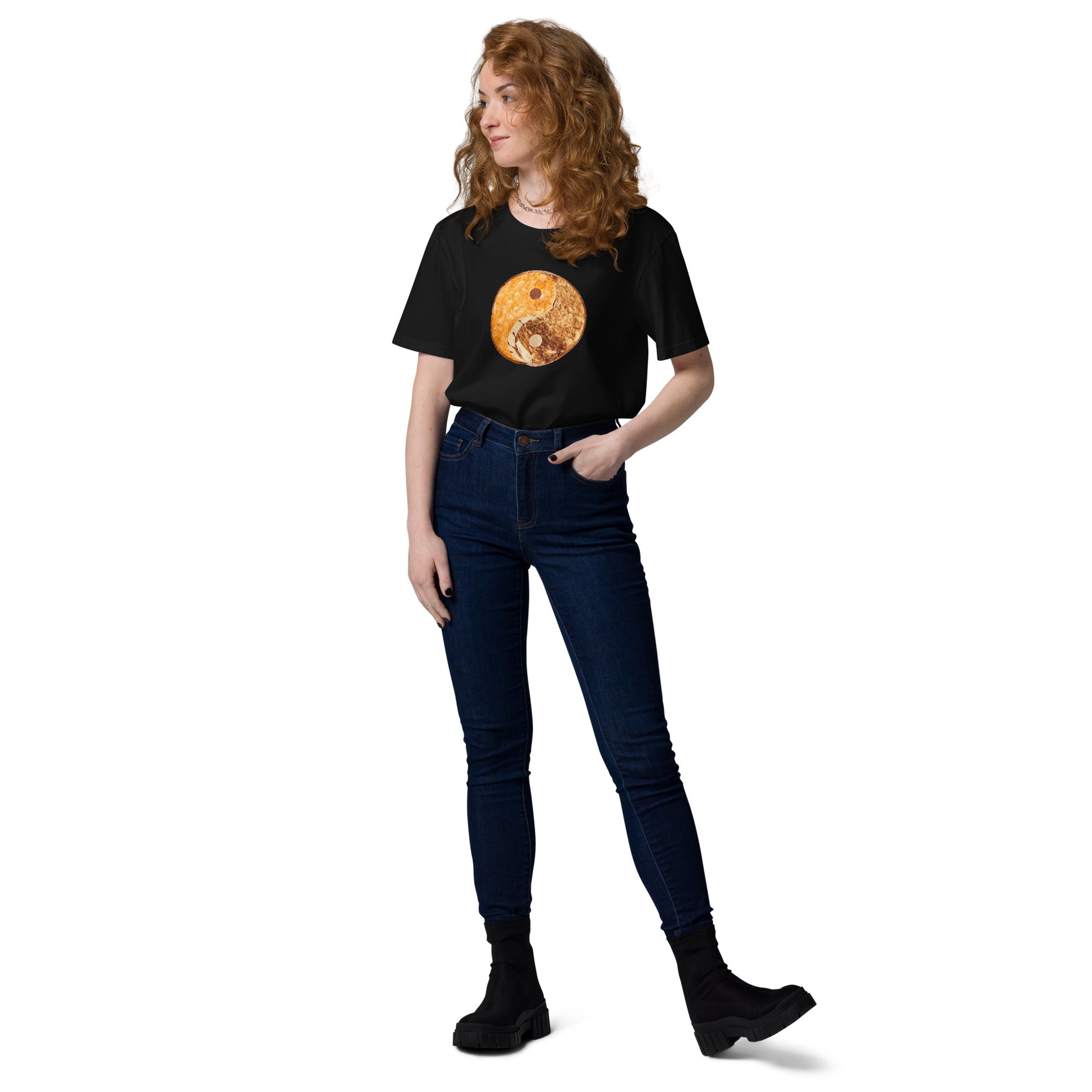 Grilled Cheese Yin Yang - Unisex organic cotton t-shirt - mudfm