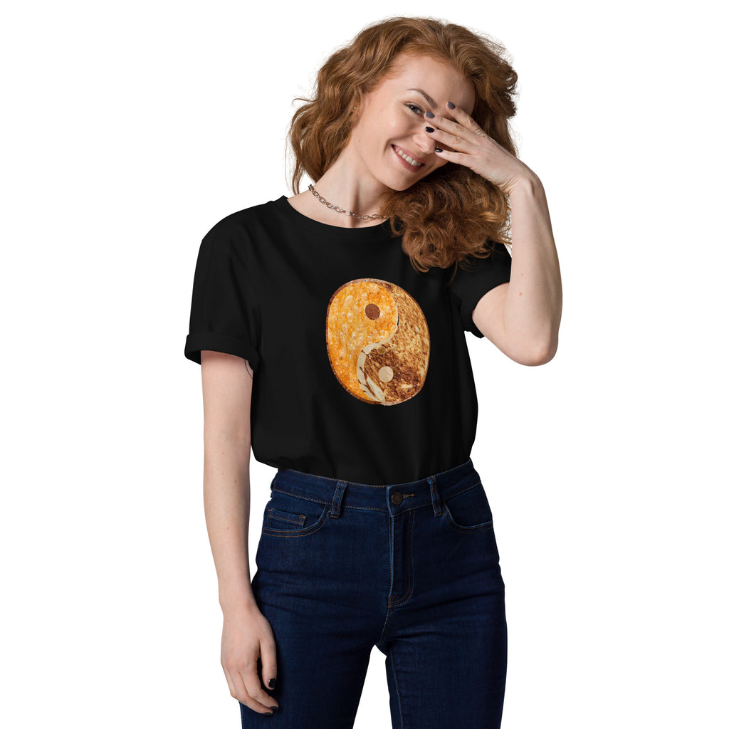 Grilled Cheese Yin Yang - Unisex organic cotton t-shirt - mudfm